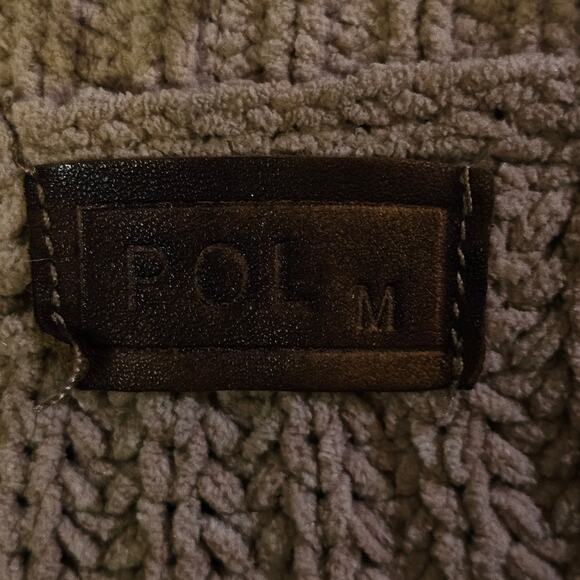 POL Sweater Womens M Tan Distressed Grunge Streetwear Indie Sleaze Chunky Knit - Picture 4 of 7